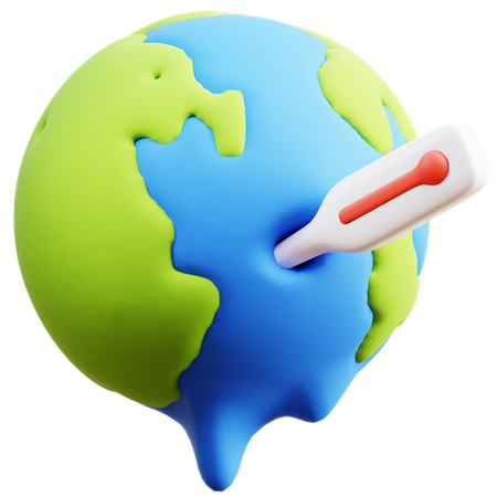 Globale Erwärmung  3D Icon