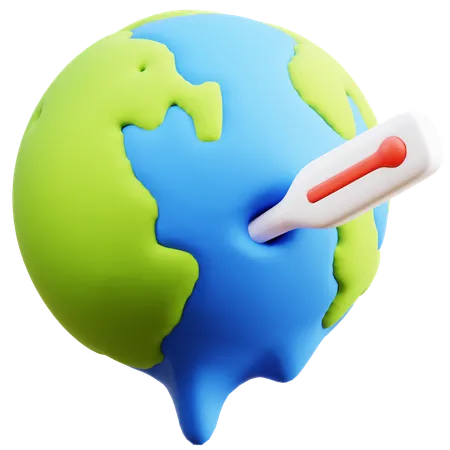 Globale Erwärmung  3D Icon