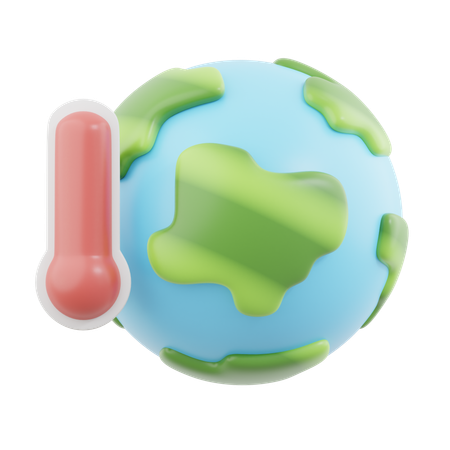 Globale Erwärmung  3D Icon