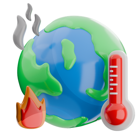 Globale Erwärmung  3D Icon