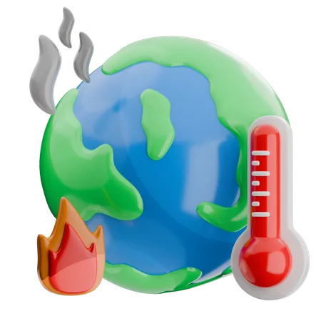 Globale Erwärmung  3D Icon