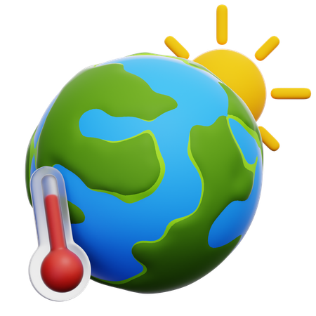 Globale Erwärmung  3D Icon