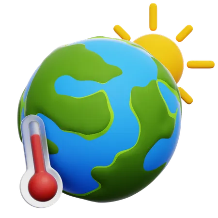 Globale Erwärmung  3D Icon