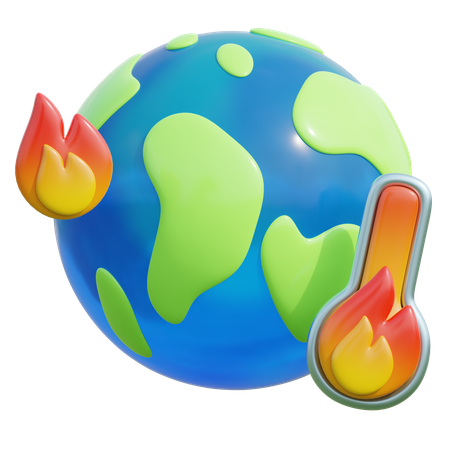 Globale Erwärmung  3D Icon