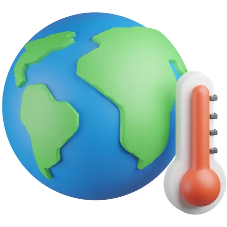 Globale Erwärmung  3D Icon