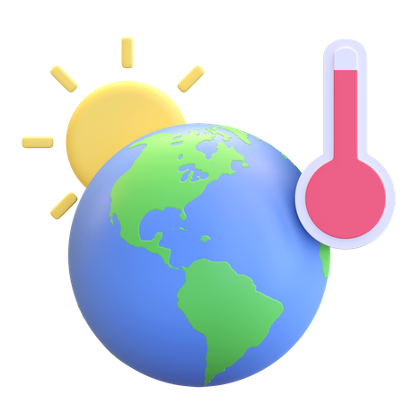 Globale Erwärmung  3D Icon