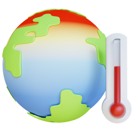 Globale Erwärmung  3D Icon