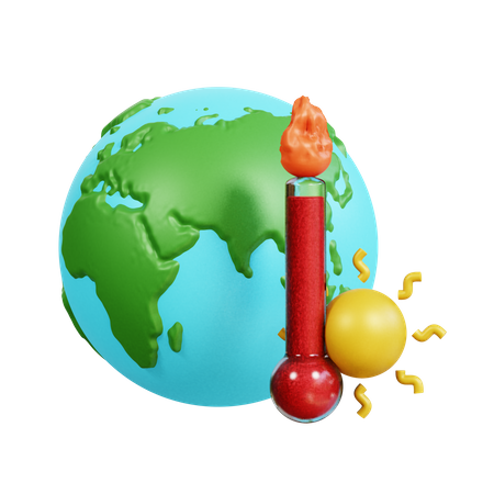 Globale Erwärmung  3D Icon