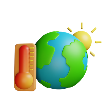 Globale Erwärmung  3D Icon