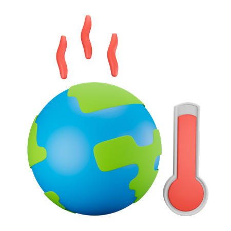 Globale Erwärmung  3D Illustration