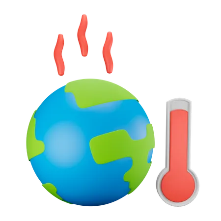 Globale Erwärmung  3D Illustration