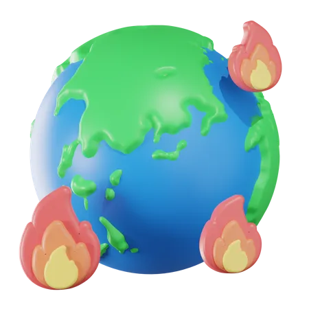 Globale Erwärmung  3D Icon