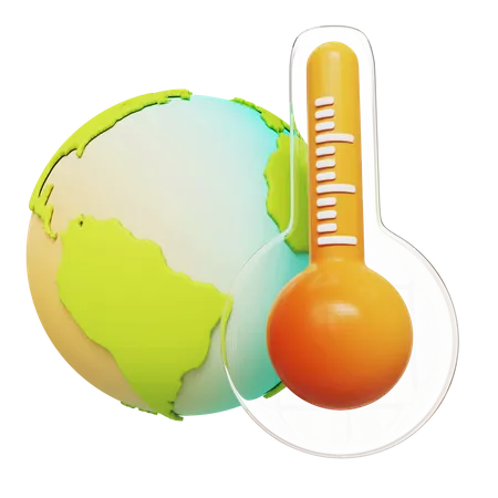 Globale Erwärmung  3D Icon