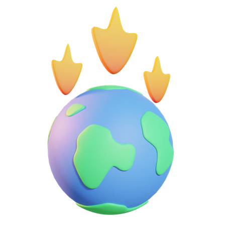 Globale Erwärmung  3D Icon