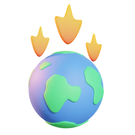 Globale Erwärmung  3D Icon