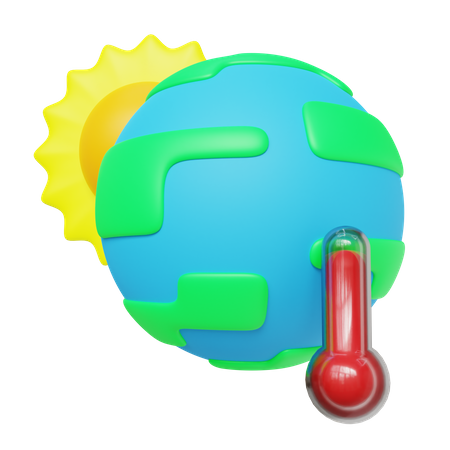 Globale Erwärmung  3D Icon