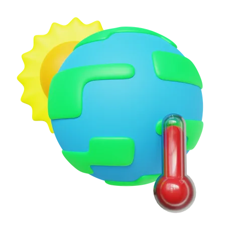 Globale Erwärmung  3D Icon