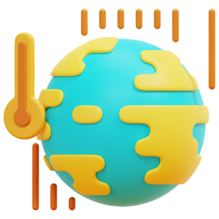 Globale Erwärmung  3D Icon