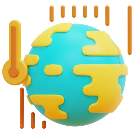 Globale Erwärmung  3D Icon