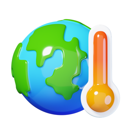 Globale Erwärmung  3D Icon