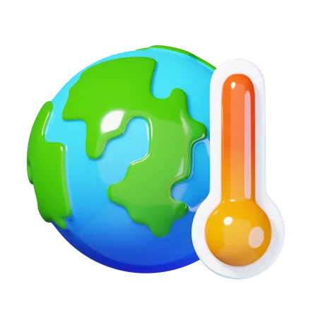 Globale Erwärmung  3D Icon