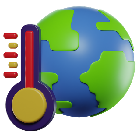 Globale Erwärmung  3D Icon