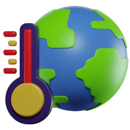 Globale Erwärmung  3D Icon