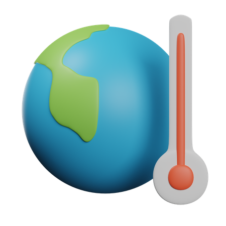 Globale Erwärmung  3D Icon