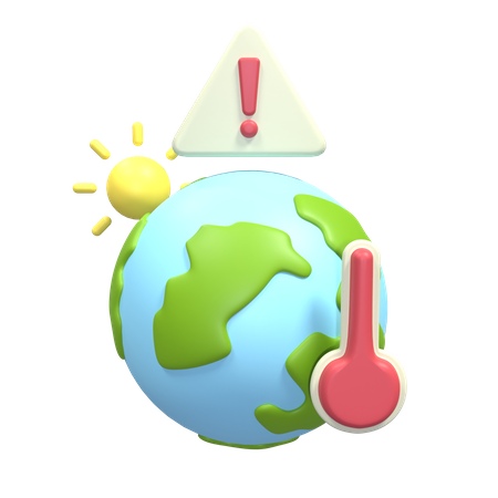 Globale Erwärmung  3D Icon
