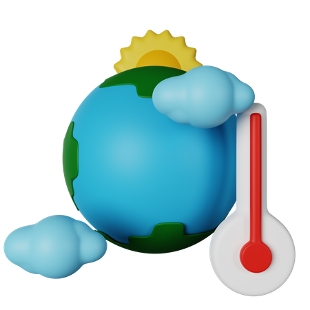 Globale Erwärmung  3D Icon