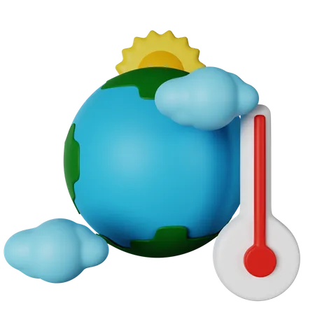 Globale Erwärmung  3D Icon