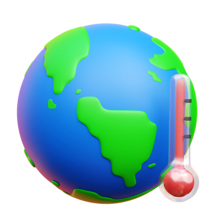 Globale Erwärmung  3D Icon