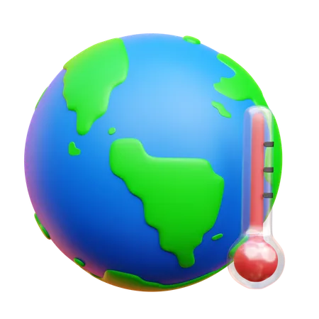 Globale Erwärmung  3D Icon