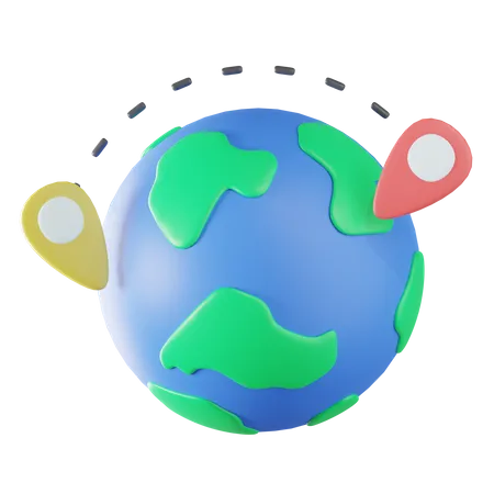 Globale Kommunikation  3D Icon