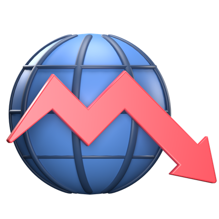 Globale Rezession  3D Icon