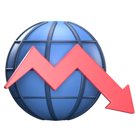 Globale Rezession  3D Icon