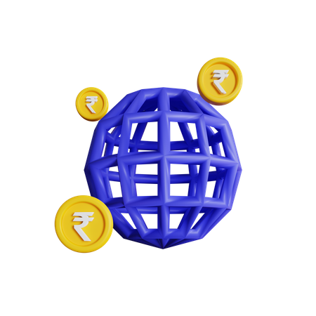 Globale Rupie  3D Icon