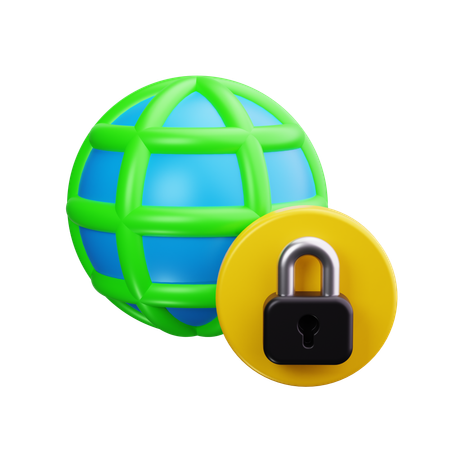 Globale Sicherheit  3D Icon