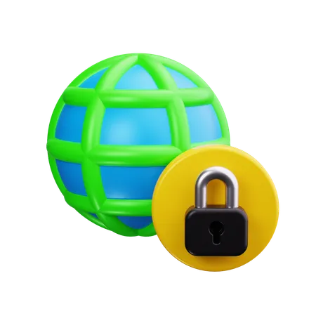 Globale Sicherheit  3D Icon