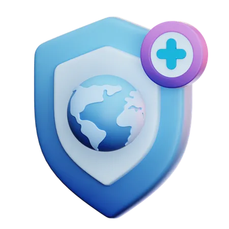 Globale Sicherheit  3D Icon