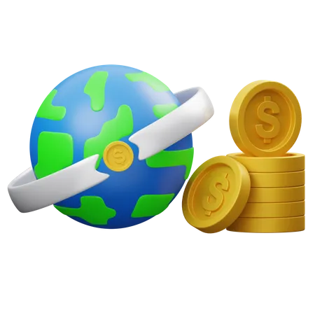 Globale Währung  3D Icon