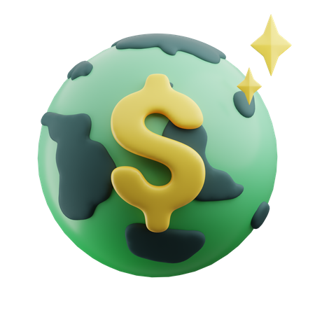 Globale Währung  3D Icon