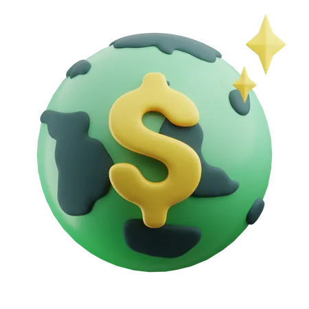 Globale Währung  3D Icon