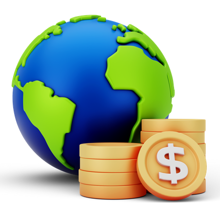 Globale Währung  3D Icon