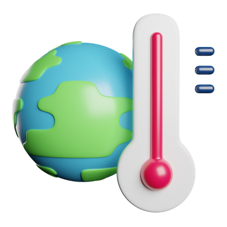 Globale Erwärmung  3D Icon