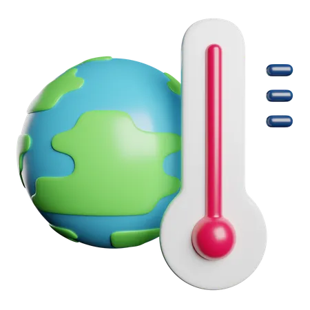 Globale Erwärmung  3D Icon