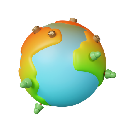 Globale Erwärmung  3D Icon