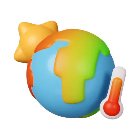 Globale Erwärmung  3D Icon