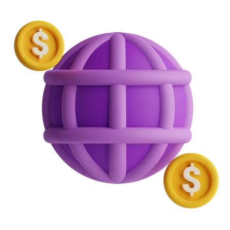 Globale Zahlung  3D Icon