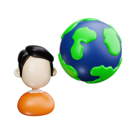 Globaler Benutzer  3D Icon